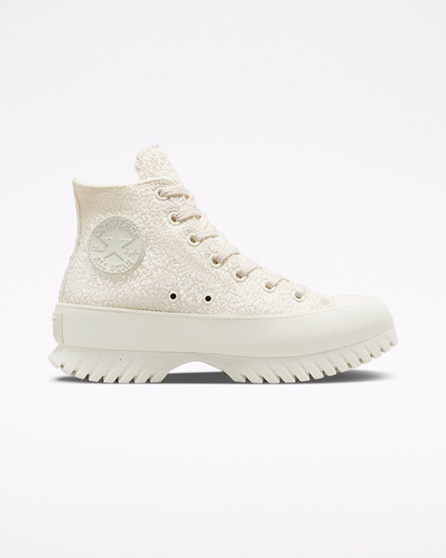 Zapatillas Altas Converse Chuck Taylor All Star Lugged 2.0 Jacquard Mujer Beige Negras | PE P570W8